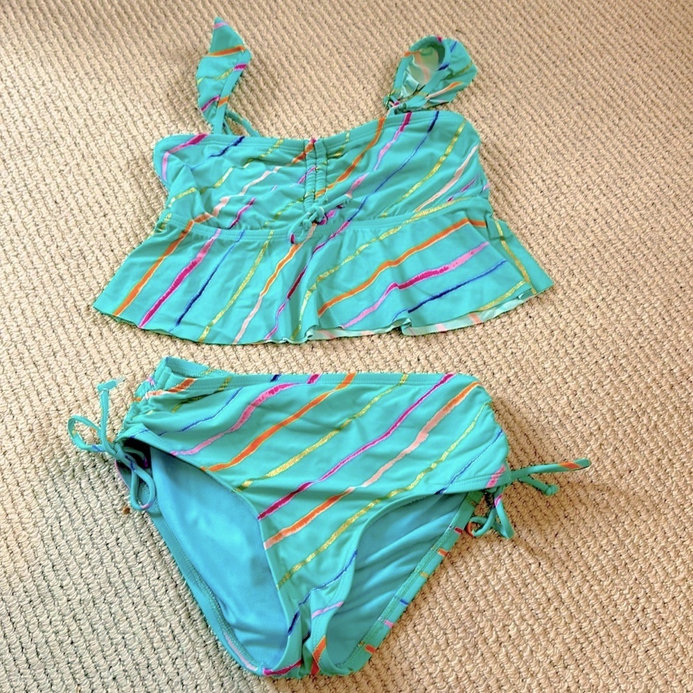 Girls Hobie 2 piece swimsuit size 10